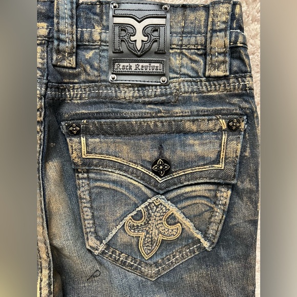 ROCK REVIVAL Ayaan Biker Straight Stretch Denim Jeans - Picture 7 of 10
